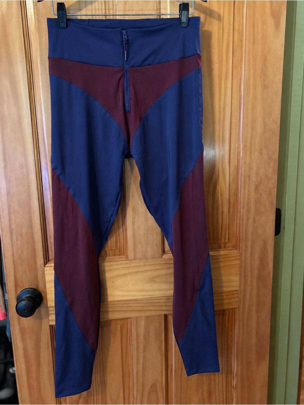 Women’s Puma Navy and Burgundy Colorblock Ambrose Lay Up Leggings